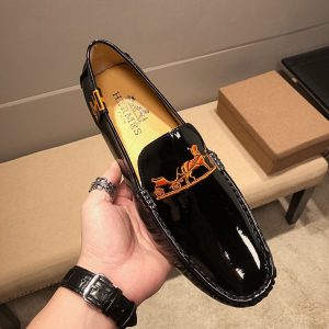 Aaa Hermès Leather Skate Shoes