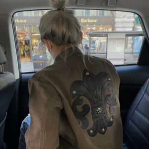 High Quality Luxury Chrome Hearts Leather Coat