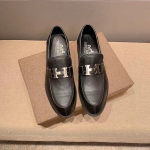 Designer High Quality Hermès Calfskin Leather Shoes For Autumn