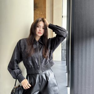 Designer 1:1 Fendi Jacquard Long-Sleeved Jacket For Early Spring