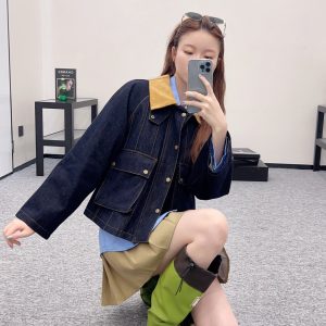 High Quality Loewe Corduroy Outerwear For Autumn