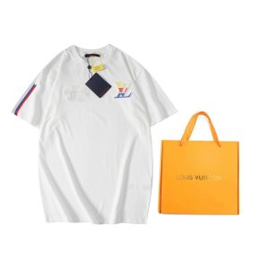 Designer Aaa Louis Vuitton Cotton Short-Sleeved Shirts