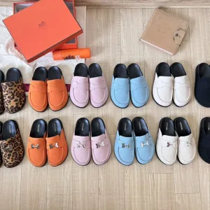 Designer Hermes Slippers Ash Summer
