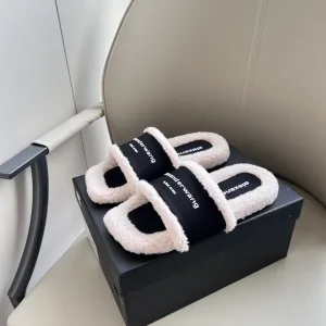 Super Clone Alexander Wang Trendy Shoes Ash Wool Lambswool Cashmere Genuine Leather Autumn Winter