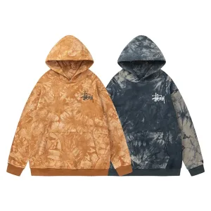 Super Clone Designer Stussy Hoodie Orange Cotton Pure Streetwear Autumn Winter