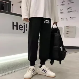 Reps High Quality Vans Casual Pants Red Cotton Suitable For All Body Types Spring Autumn