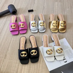 Reps Luxury Gucci Pig Nose Flat Sandals Ash