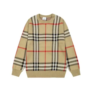 Luxury Burberry Sweater Color Cotton Wool Jacquard