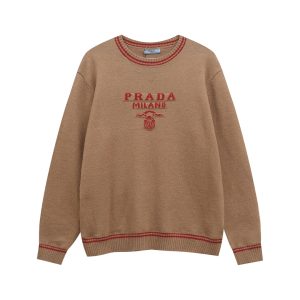 Aaa Prada Jacquard Sweater For Winter