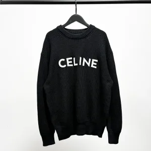 Super Clone Celine Sweater Green Embroidery