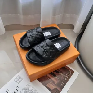 Reps Louis Vuitton Slippers Ash Genuine Leather