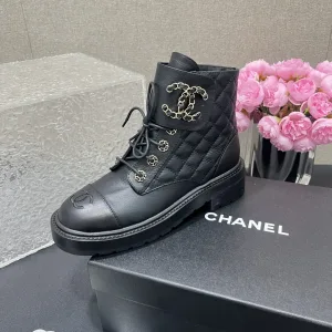 Super Clone Reps Chanel Dr. Martens Boots Rubber Lace