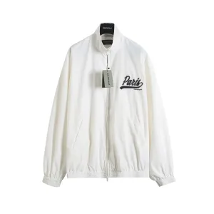 AAA High Quality Balenciaga Jacket Red Polyester Mesh Relaxed Silhouette Zippered Pocket