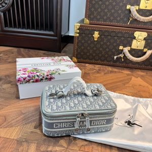 High Quality Dior Canvas Makeup Bag