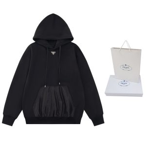 High Quality Luxury Prada Cotton Hoodie