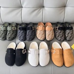 Reps Luxury Fendi Slippers Ash Fleece Spring Early