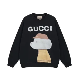 Luxury Designer Gucci Hoodie Red Cotton Wool Winter