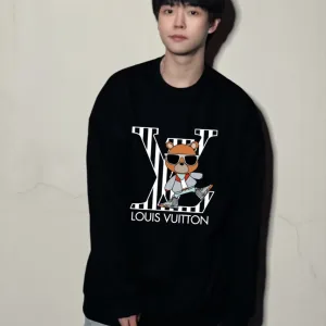 AAA Louis Vuitton Sweatshirt Red Cotton Fleece Winter