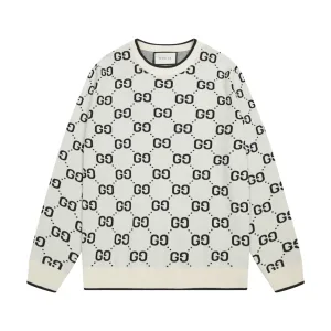 Designer Gucci Hoodies Apricot Cotton Jacquard