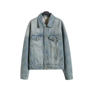 AAA Luxury Louis Vuitton Jacket Red Jacquard Denim