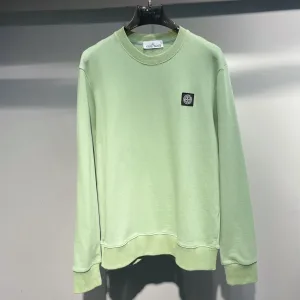 Designer Stone Island Hoodies Red Cotton