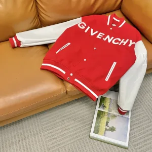 Reps Super Clone Givenchy Jacket Red Cotton Wool Blend Autumn Winter Embroidery
