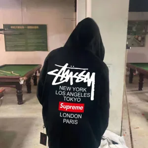 AAA Supreme Hoodie Red Cotton Xinjiang Spring Autumn