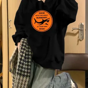 Reps Burberry Sweatshirt Red Cotton Fleece Winter