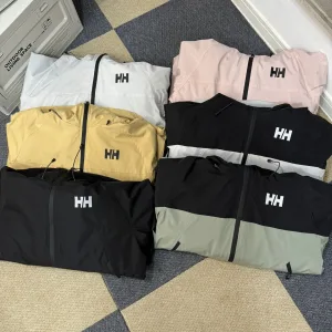 Luxury AAA Helly Hansen Jacket Yellow Exquisite Workmanship Easy To Match Street Style Autumn Winter And