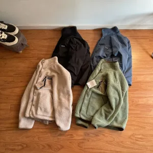 Reps Super Clone Patagonia Outerwear Green Cotton Wool Lambswool Nylon Fleece Elastic Stitching Patch Side Pockets