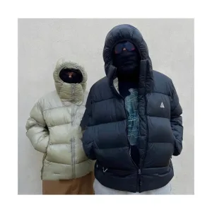 AAA High Quality Nike Outerwear Red Cotton Down Nylon Fabric Autumn Winter And Zippered Pocket