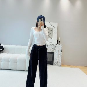 Designer High Quality Ralph Lauren Corduroy Straight Leg Pants