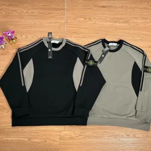 Luxury Reps Stone Island Sweatshirt Ash Cotton Pure Fleece Exquisite Workmanship Street Style Patch
