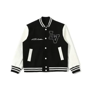 AAA Louis Vuitton Baseball Uniform Red Wool Sheepskin Embossed Leather