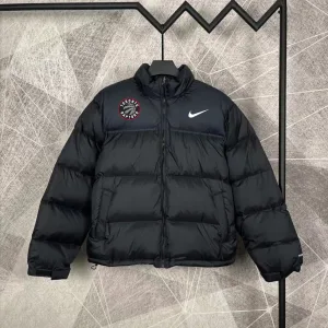 High Quality Nike Down Jackets Red Duck Nylon Water-Repellent Fabric Winter