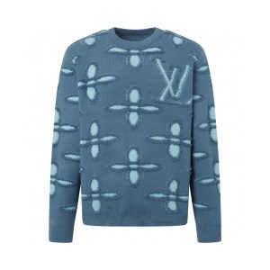 Luxury Louis Vuitton Jacquard Long-Sleeved Sweater