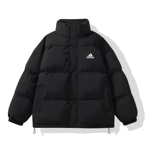 Luxury Reps Adidas Coat Black Cotton Winter 3D Pocket