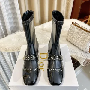 Luxury Dior Ankle Boots Black