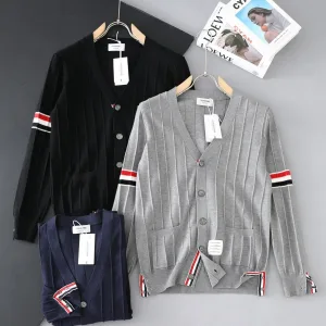 Luxury Reps Thom Browne Cardigan Blue Wool Modal Imitation