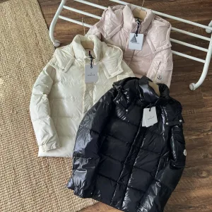 AAA Moncler Coats Pink Goose Down Streetwear Winter
