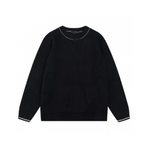 Reps Prada Sweater Black Wool Patch