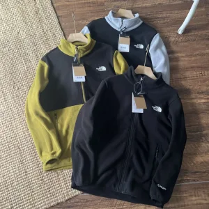High Quality Super Clone North Windbreaker Red Fleece Fabric Daily Commute Warm Side Pockets