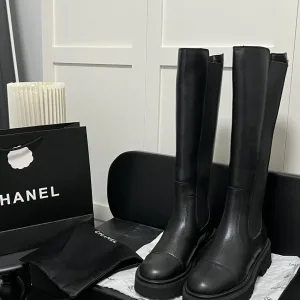 Reps AAA Chanel Ankle Boots Red Silk Sheepskin Cowhide Autumn Winter