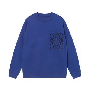 Super Clone Loewe Sweater Blue Modal Relaxed Fit