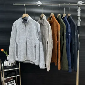 Designer Luxury Express Outerwear Red Fleece Mesh Running Spring Autumn Winter Zippered Pocket