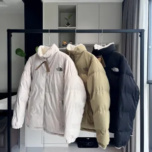 Super Clone High Quality North Outerwear Red Wool Lambswool Minimalist Style Street Autumn Winter And