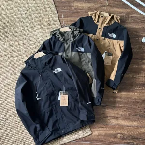 High Quality Super Clone North Outdoor Jacket Red Gore-Tex Nylon Fleece Mesh Fabric Adjustable Drawstring Warm