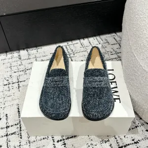 High Quality Reps Loewe Leather Shoes Red Genuine Sheepskin Spring Early
