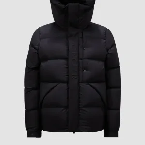 High Quality Moncler Jacket Black Goose Down Nylon Street Style Patch