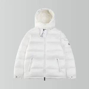 High Quality Moncler Coat White Goose Down Nylon